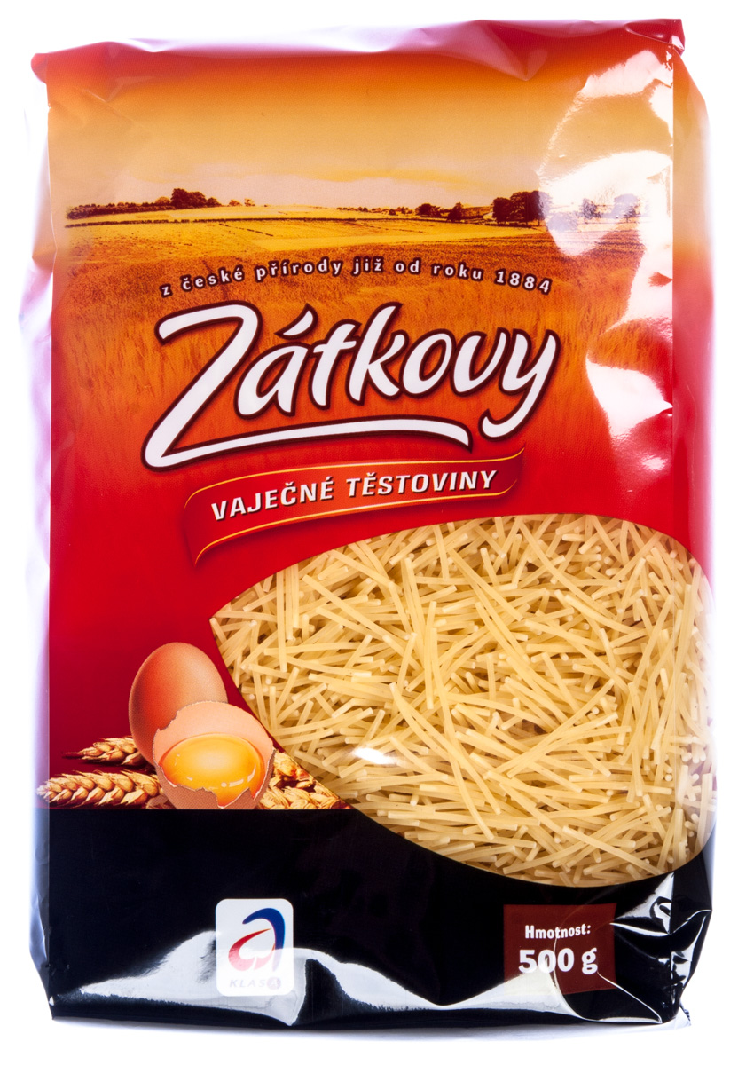 Zátkovy těstoviny Nudle vlasové vaječné 500g