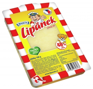 Lipánek Jemný sýr Gouda 48 % plátky chlaz. 100 g