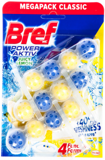 Bref WC Power Aktiv blok lemon 3x50g