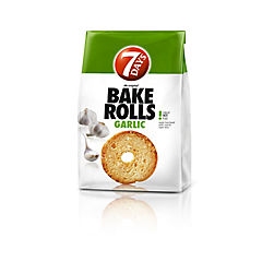 7Days Bake Rolls Křupavé chipsy s příchutí česneku 70g