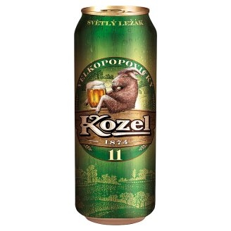 Velkopopovický kozel 11° pivo medium 500ml plech